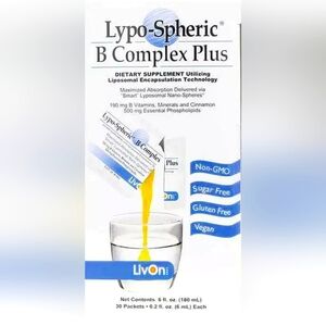 LivOn Lypo-Spheric B Complex Plus ~ 30 Packets ( 6 mL EA )